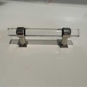 DRAW PULLS for Cabinets! New! 3” Acrylic Bars with Polished Nickel. 8 Total.